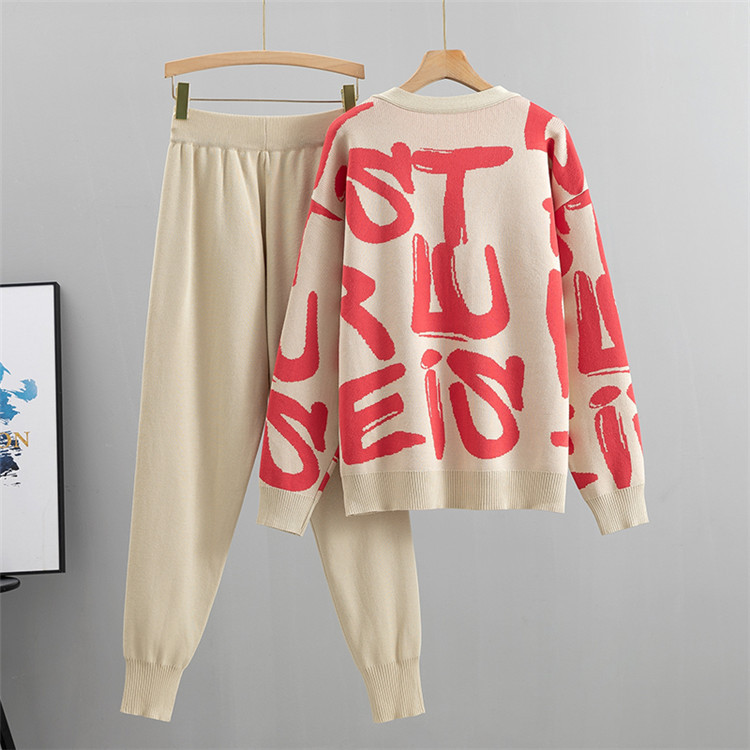 Costume tricoté fin de style occidental pour femmes, costume trois pièces décontracté à la mode pour automne et hiver, tendance de tempérament_voghion.com