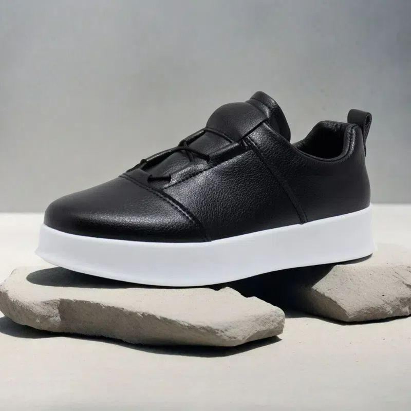 Euro Step Herren Slip-On Schuhe Elastische Leichte Bequeme Casual Sneakers Weiß Und Schwarz_voghion.com