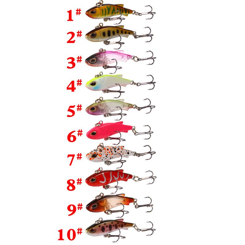 Nuovo 4,5 cm/4 g Micro oggetti da lancio a lunga distanza Luya Bait VIB Sinking And Shaking Vibration Simulation Hard Bait Attrezzatura da pesca_voghion.com