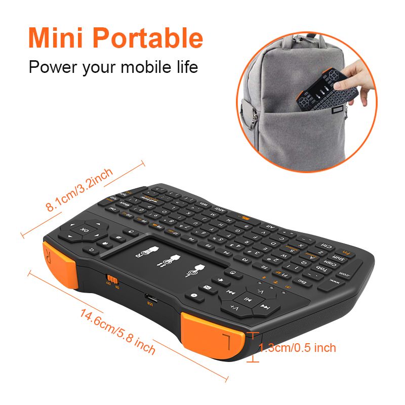 I8 Plus Keine Hintergrundbeleuchtung 2,4 GHz Mini Drahtlose Tastatur Mit Touchpad Englisch Russisch Air Mouse Fernbedienung Für Android Tv_voghion.com