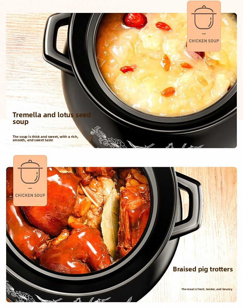 Auflauf-Eintopf, hitzebeständig, Keramik-Gasherd, offener Flamme, großer Tontopf für Suppen im Haushalt_voghion.com