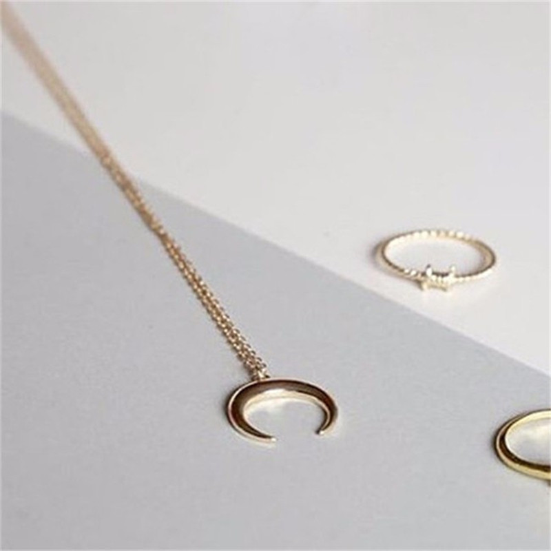 316L Rvs 20mm Maan Hanger Ketting hoefijzer ox hoorn Hoogglans Collier Drop Shipping Sieraden_voghion.com