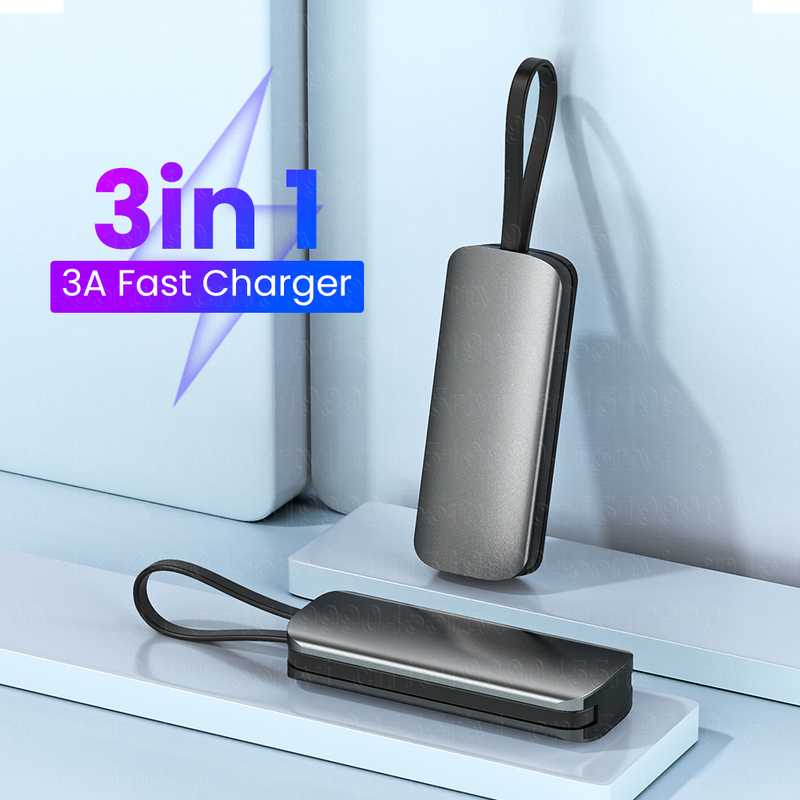 2in1 3in1 3A Fast USB Cable for iPhone 14 13 12 Retractable Portable 3 in 1 Micro USB Type C Charger Cable For  _voghion.com