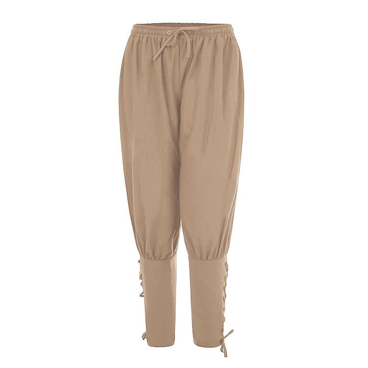 Geeignet für alle Jahreszeiten, lässige Herren-Sommerhose mit langem Knöchelriemen, mittelalterliche Performance-Hose FCS 18052510_voghion.com