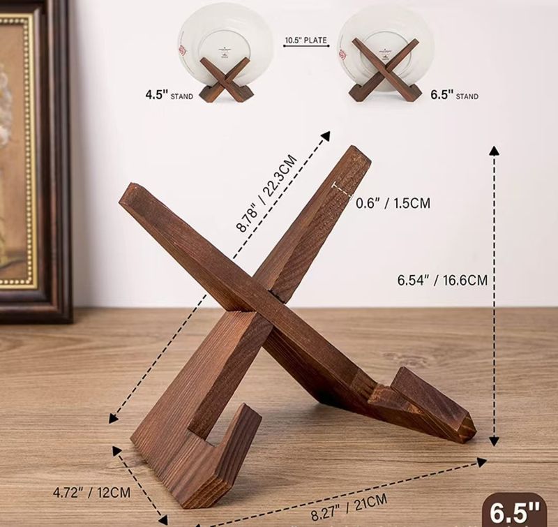 Restaurant Home Holder Kitchen Menu Display Stand Hanging Study Desk Reading Wooden Bookend_voghion.com
