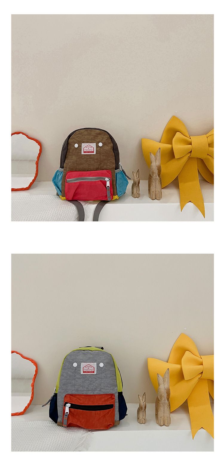 Neuer Kinderrucksack – Leichte Schultasche aus Segeltuch mit ergonomischer Rückenstütze, Rucksack im schlichten Stil für Jungen und Mädchen (zurück zur Schulzeit)_voghion.com