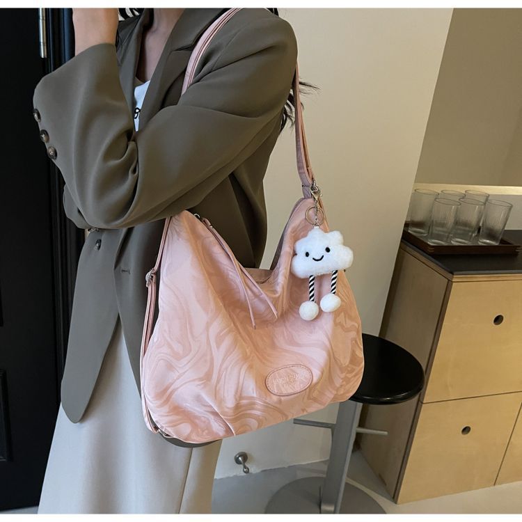 Borsa tote minimalista e capiente per donna, modello coreano, estate 2024, versatile, con tracolla di alta qualità e tracolla ascellare._voghion.com