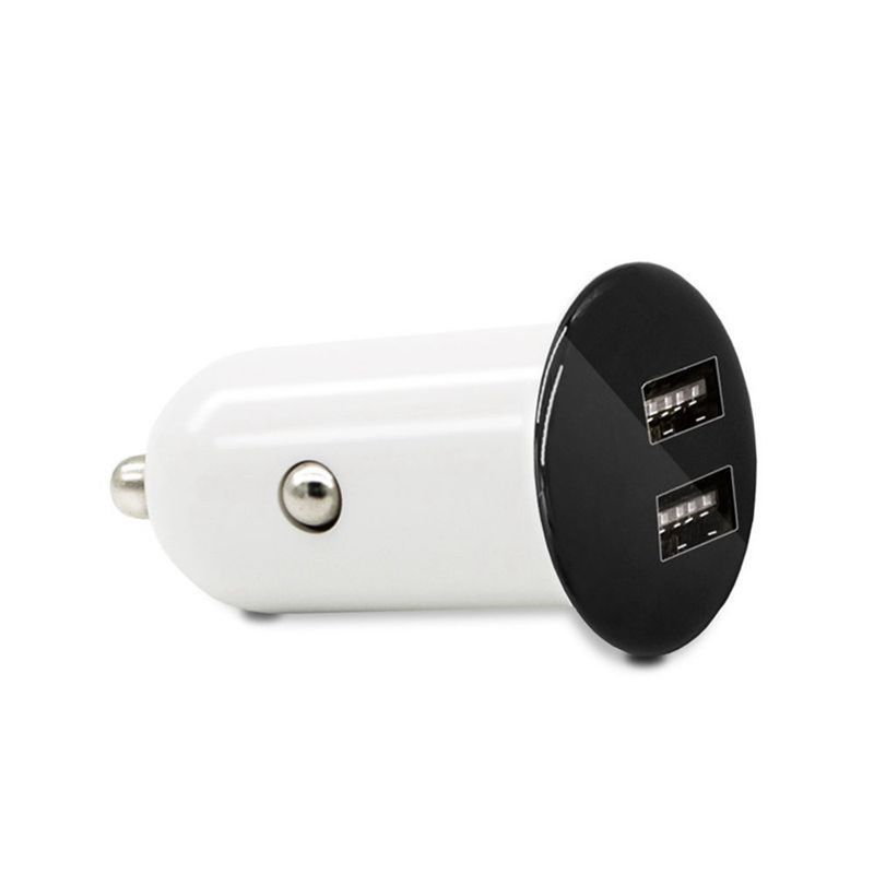 Muziekfestival 2.1A USB-poort Ronde ring Mini-oplaadapparaat Dual U-autolader_voghion.com