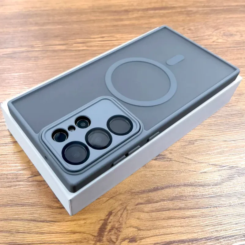 Luksuslik matt poolläbipaistev magnetiline ümbris Samsung Galaxy S24 23 S22 Ultra Plus telefonile Magsafe juhtmevaba laadimise kaameraklaasist ümbrise jaoks_voghion.com