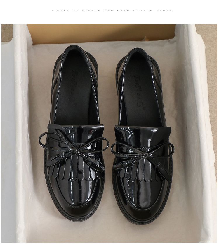 Damen High Heels 2024 Frühjahr neue britische Stil weiches Leder kleine schwarze dicke Ferse Arbeit einzelne Schuhe_voghion.com