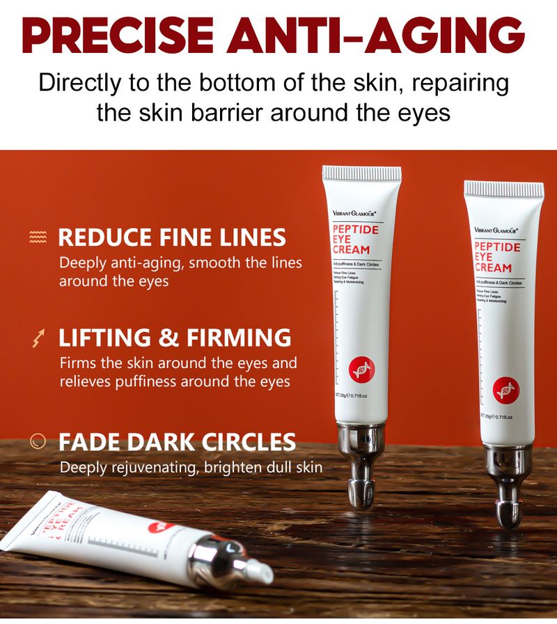Cremă antirid pentru ochi VIBRONT GLAMOUR cu peptide. Reduce ridurile ochilor. Hidratează. Luminează pielea. Îmbunătățește cearcănele și umflăturile din jurul ochilor._voghion.com