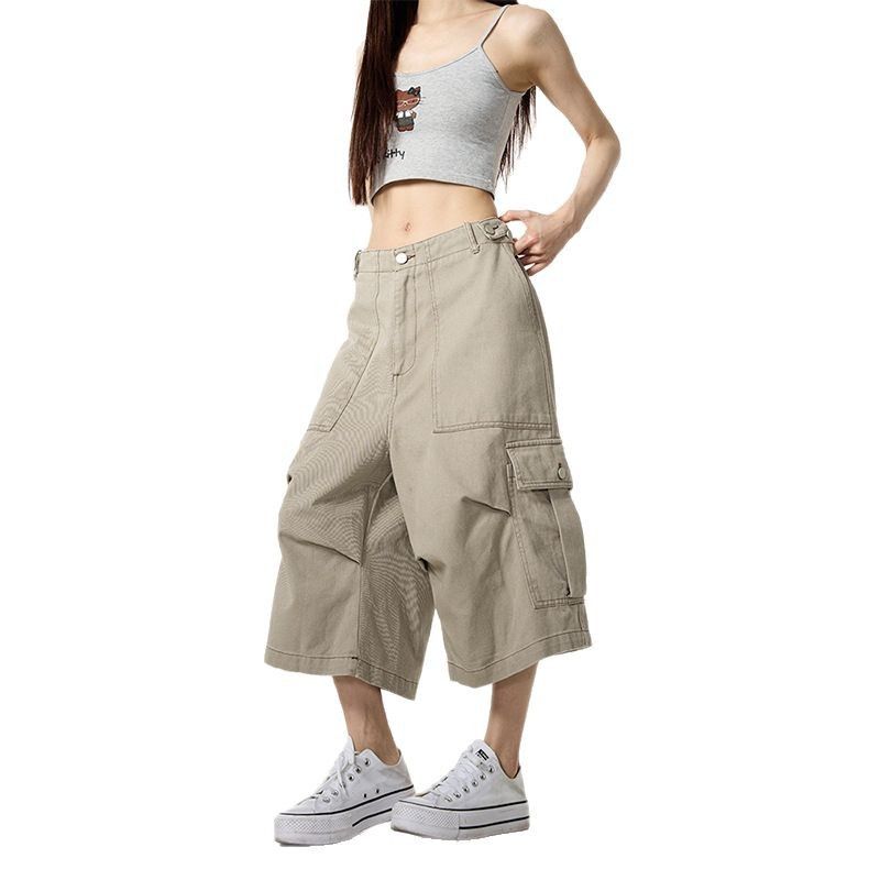 Premium Products Cleanfit Shorts With Multiple Pockets And Seven Quarter Length Pants For Men, American Style Loose, High-end, Wide Leg_voghion.com