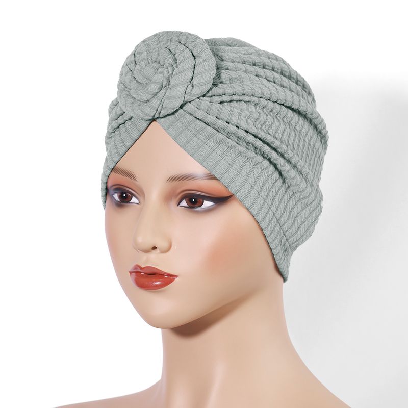 Thickened Elastic Flower Headscarf Hat - Ethnic Style Twisted Warm Hat (Fashionable & Versatile, European & American Design, Winter Headwear)_voghion.com