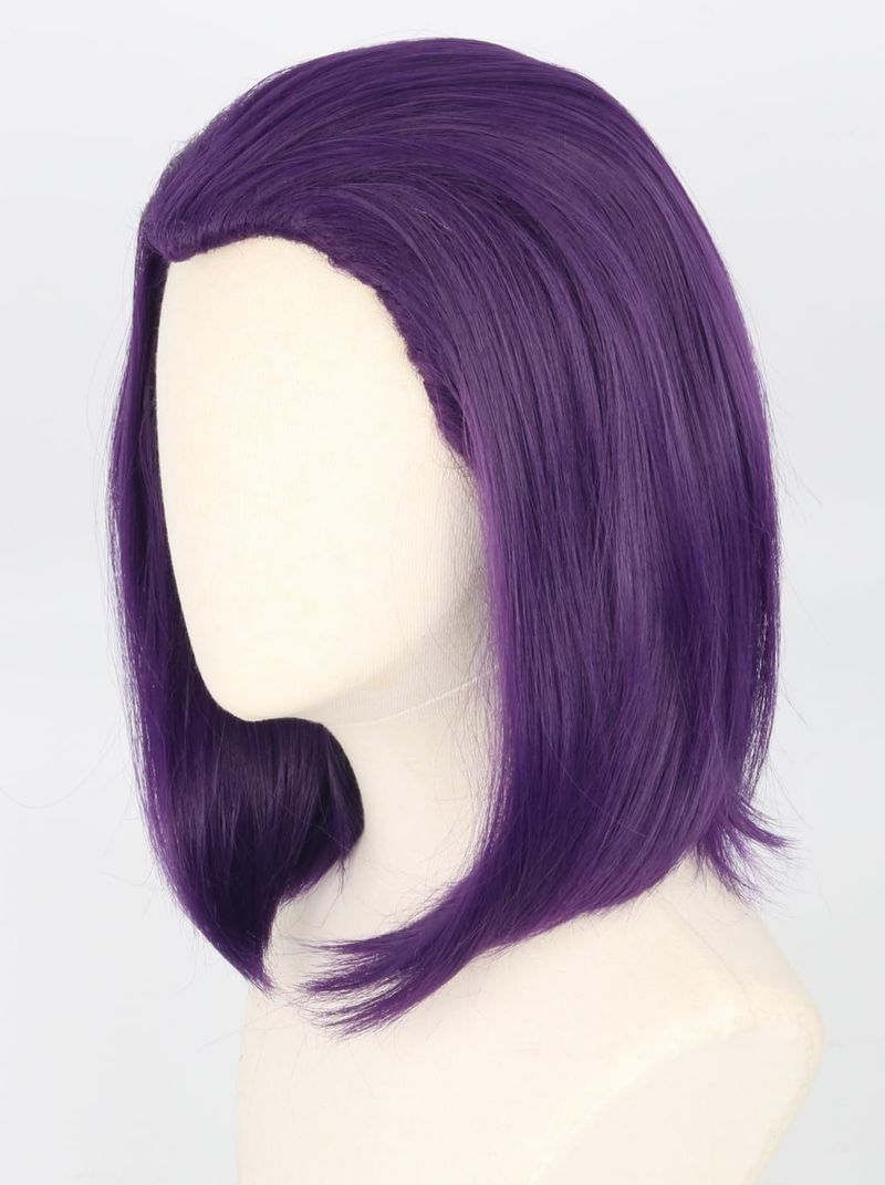 Extensiones de cabello Pelucas Extensiones de cabello Pelucas Peluca Cos Raven Crow Rachel Ross Widow's Peak Purple Reverse Curl Anime_voghion.com