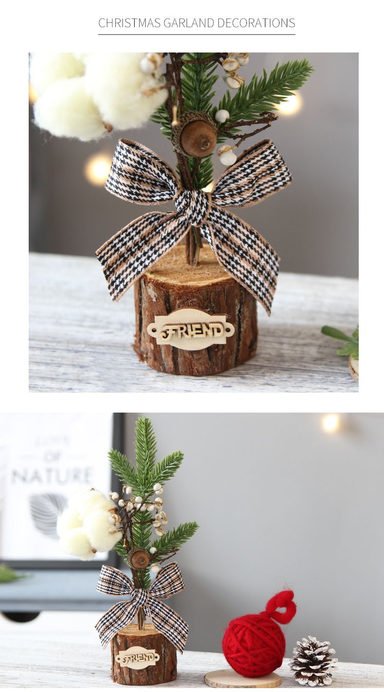 Weihnachten 25CM Dekorationen Kleine Baum Ornamente Fenster Display Desktop Dekorationen Mini Baum Topf_voghion.com