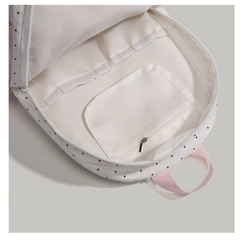 bow-tie Polka Dot Backpack, Student Commuter Backpack, 2025 Autumn/winter New Versatile_voghion.com