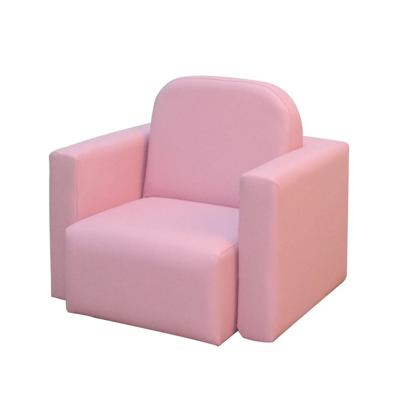 2-in-1 Multifunctional Kids Sofa Convertible Table and Chair Set for 3 years old Boys Girls, Pink_voghion.com