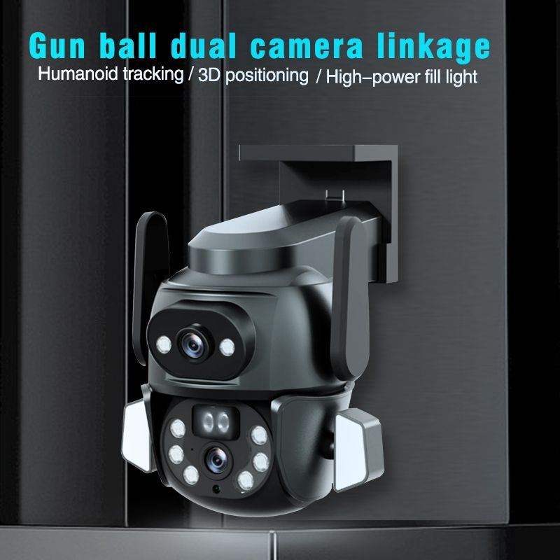 Q821 4MP Binocular Zoom Dual Light Source Outdoor IP67 Câmera WiFi à prova d'água (plugue AU)_voghion.com