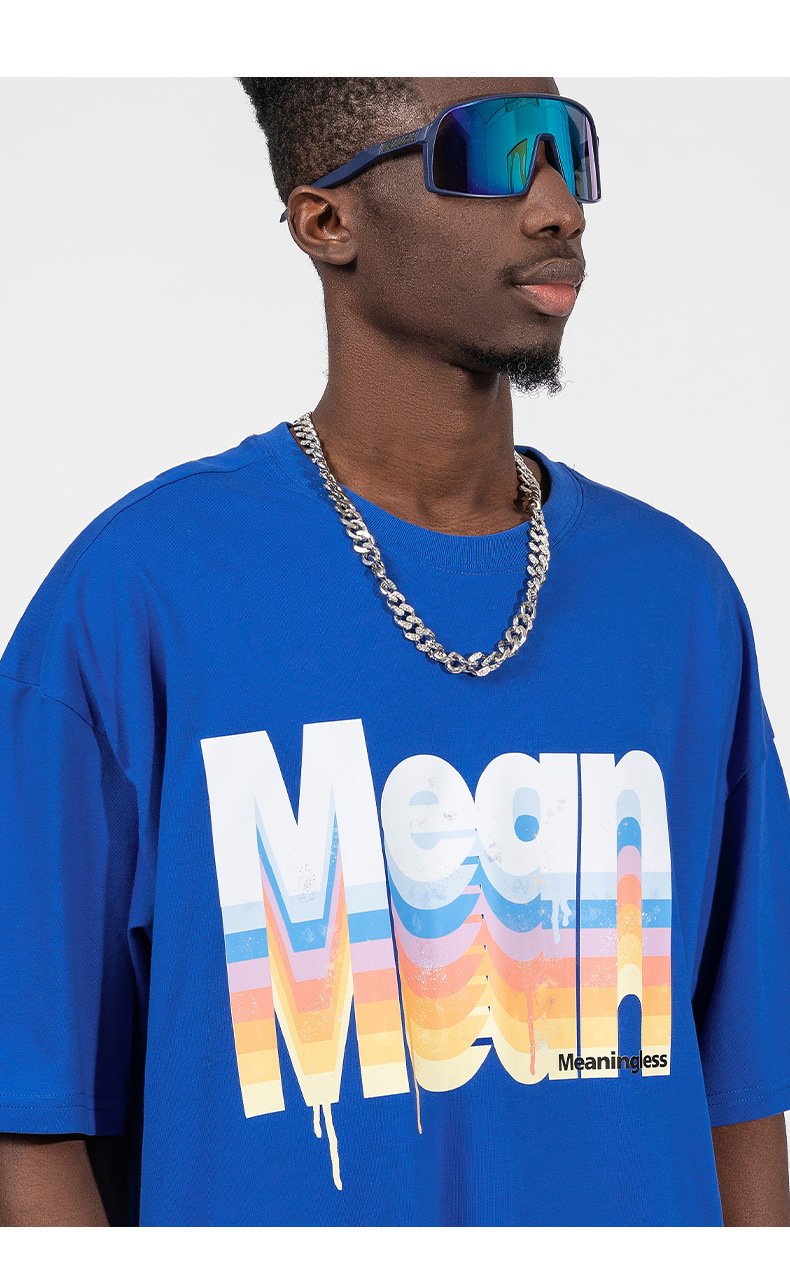 Men's Clothing Round Neck Short Sleeve t Shirt Spring And Summer Heavy 220g Loose Large Size Couple Bottoming Shirt_voghion.com