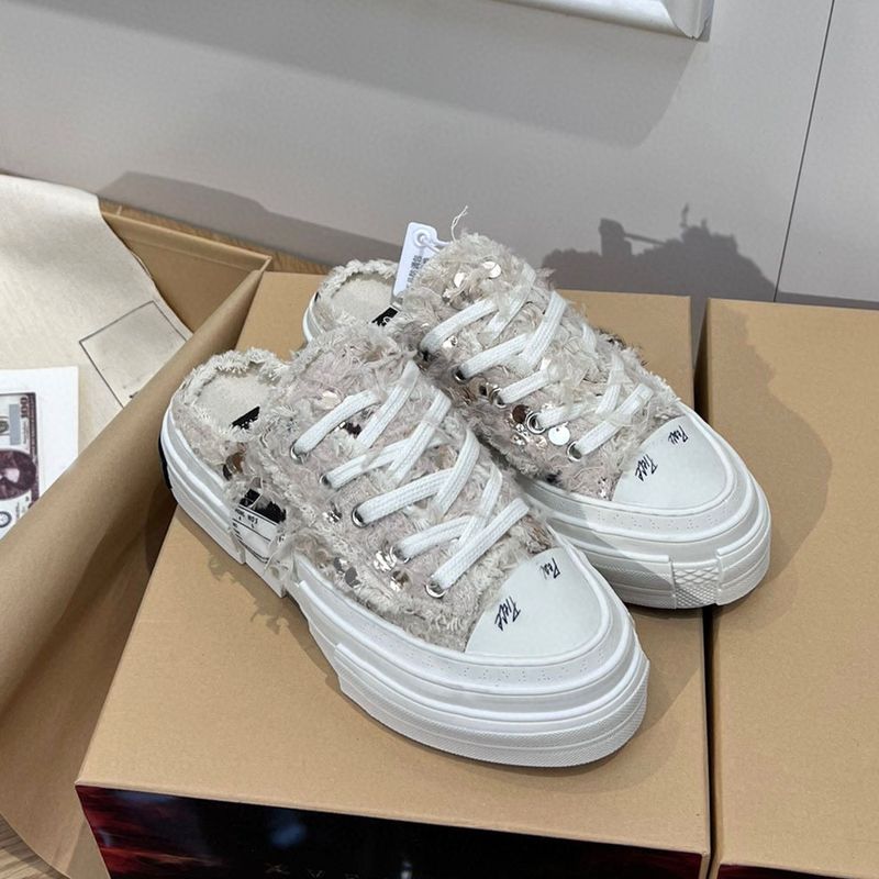 Wu Jianhao's New Beggar Shoes 2025 Summer Thick Sole Lazy Casual Fashion Star Internet Celebrity Same Half Slippers_voghion.com
