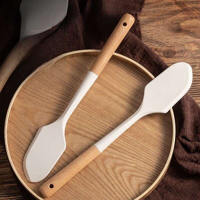 Espátula de silicone para bolo, espátula doméstica resistente a altas temperaturas, ferramenta de mistura para assar, creme de grau alimentício_voghion.com