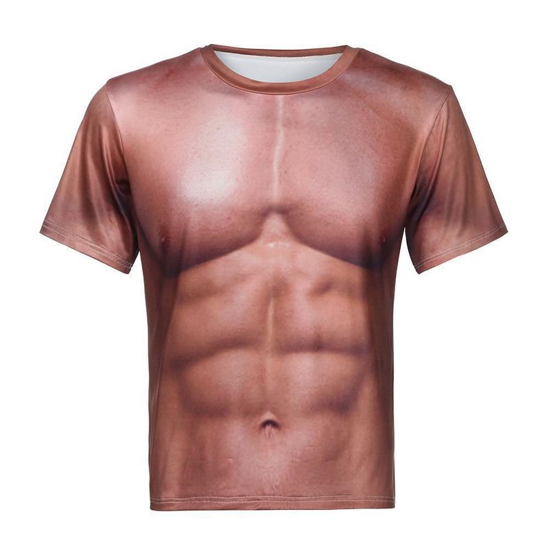 20253d Digital Printed Muscle Funny T-Shirt_voghion.com
