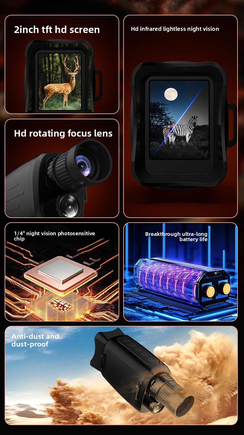 Direct Cross Mirror Hot Product 1080P New High-Definition Infrared Outdoor Reconnaissance Monocular Night Vision Device_voghion.com