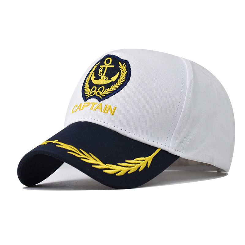 Cappellino da baseball bianco blu navy, berretto cerimoniale stagionale universale del capitano della marina_voghion.com