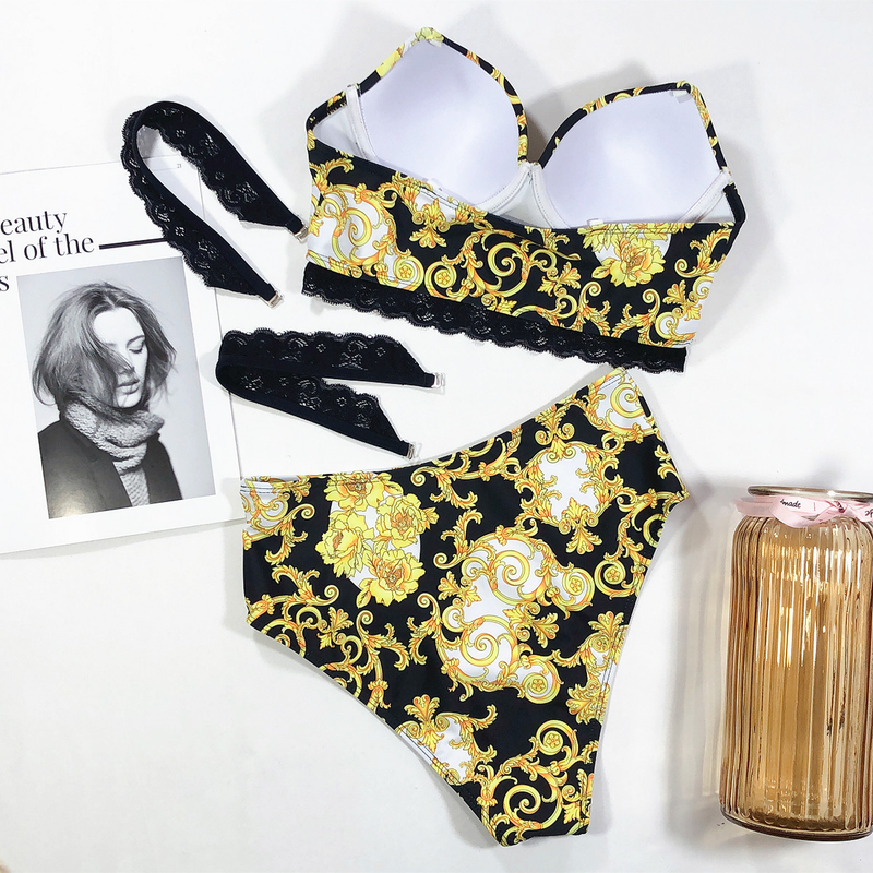 Women's Clothing Split Swimsuit Lace Strap Bikini_voghion.com