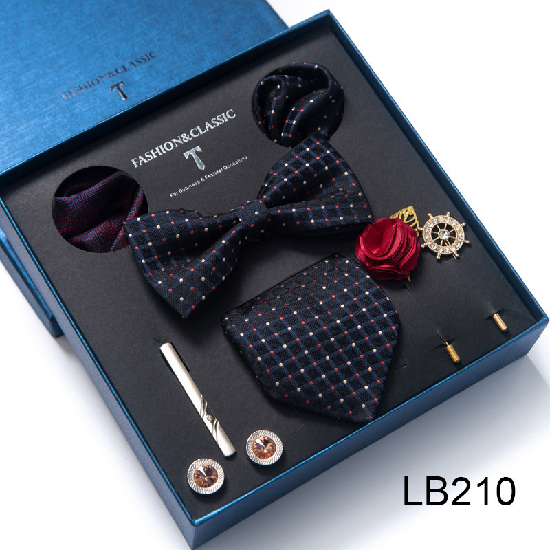 Papion cravată, accesorii pentru bărbați, set de 8 piese, corsaj, broșă, butoni, rochie formală, costum, nuntă și nuntă_voghion.com