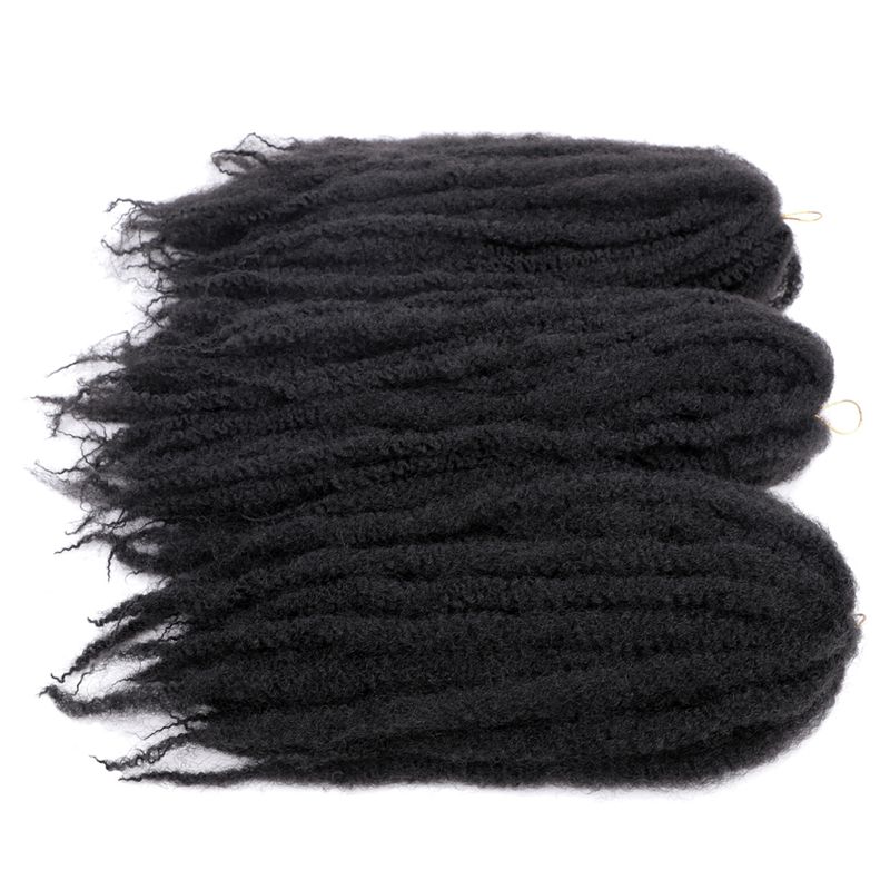 Marley Twist Braiding Hair 18 Inch Marley Twist Hair Twist Hair Afro Kinky Curly Crochet Hair Synthetic Marley Hair Extensions_voghion.com