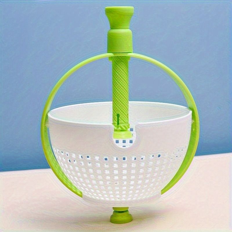 Rotating Drainage Basket Vegetable And Fruit Cleaning Basket Dehydration And Water Throwing Household Rotating Drainage Basket_voghion.com