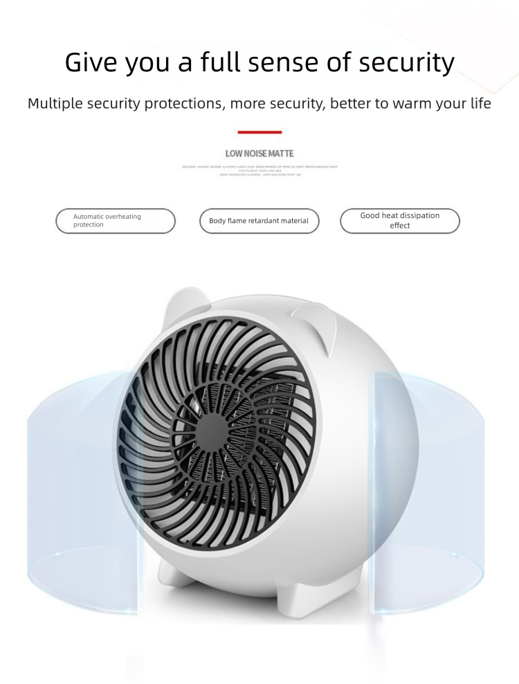 Carefully Selected Cute Cartoon Mini Desktop Small Household Electric Heater EU/US Plug_voghion.com