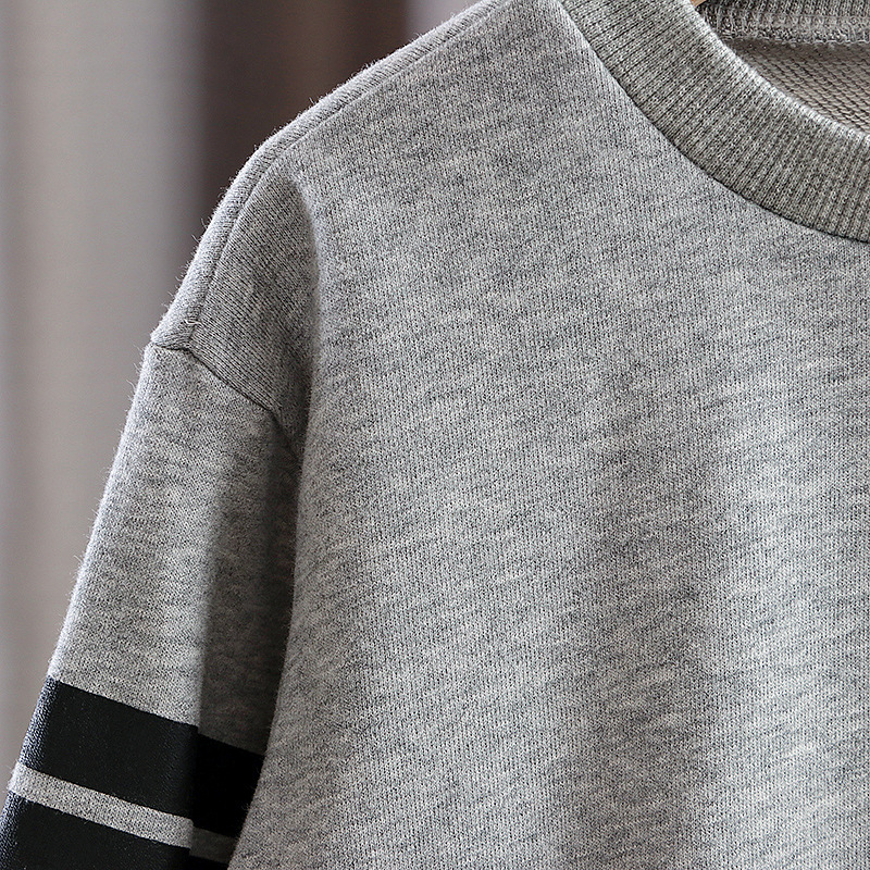 Pull à col rond avec lettres pour garçons et filles, ensemble de sport décontracté et confortable pour enfants, Long printemps et automne_voghion.com