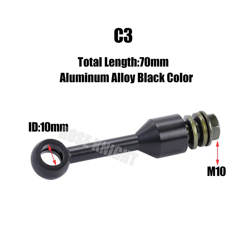 Manguera de freno de motocicleta de aleación de aluminio universal, soporte de tubo M10-1.25, junta de extensión de tubo de embrague hidráulico_voghion.com