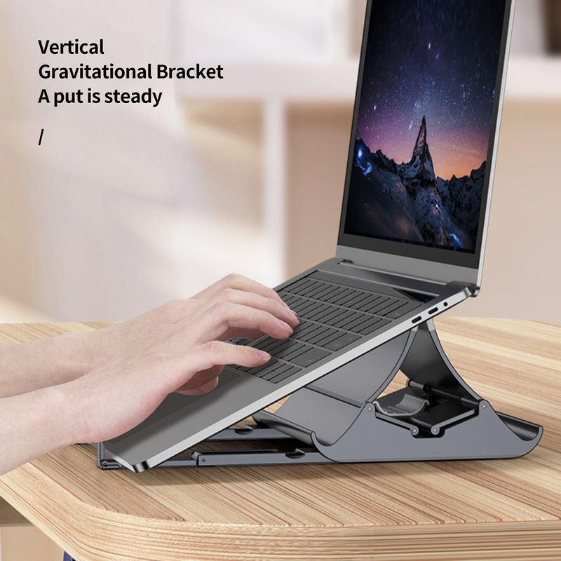 Xinweiqing Universal, halkfri Effektiv värmeavledning Sträckbar Vertikal Gravity Skrivbord Bärbar bärbar Hållare för_voghion.com