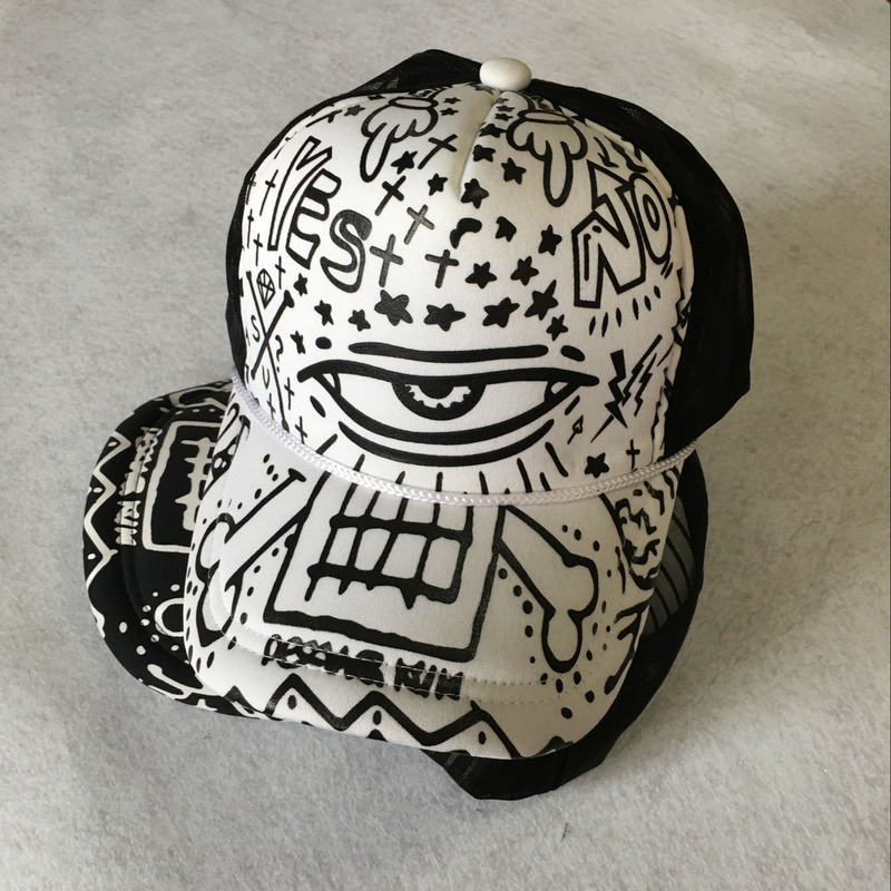 Cappello da baseball con graffiti all'aperto con lingua d'anatra diretto di nuova tendenza della moda coreana_voghion.com