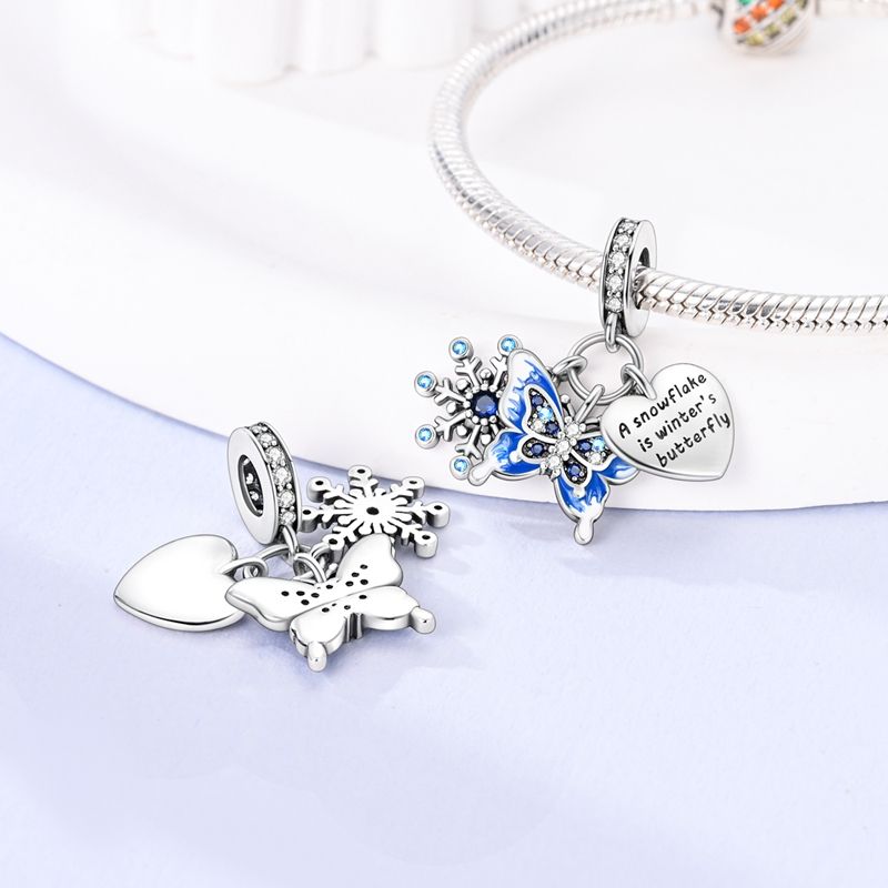 Moda Sterg Argento Colorato Suower Cane Ragazzi Articoli da regalo Farfalla Aereo Terra Ciondoli Adatto Originale Ciondolo Gioielli trucco_voghion.com