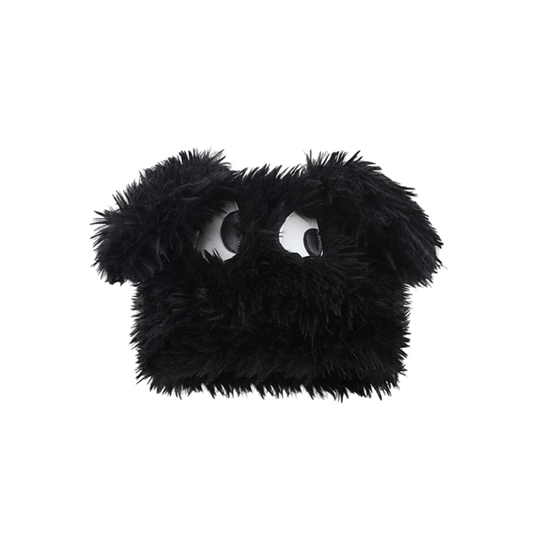 Cute Cartoon Funny Dog Female Eyes Long Ears Thickened Pullover Autumn Winter Warm and Cold Resistant Plush Hat_voghion.com