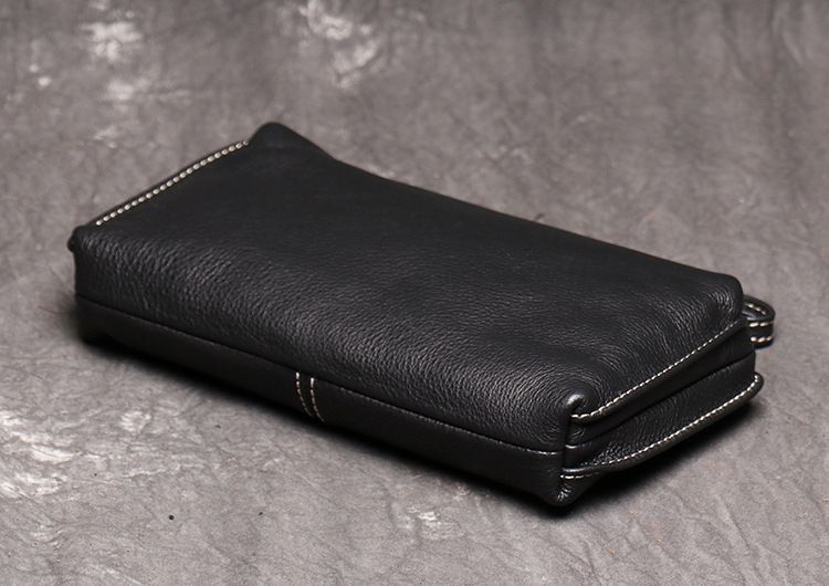 Borsa da uomo in pelle di alta qualità, portafoglio lungo in morbida pelle da donna, borsa per telefono alla moda in pelle di mucca, comoda e resistente al tatto._voghion.com
