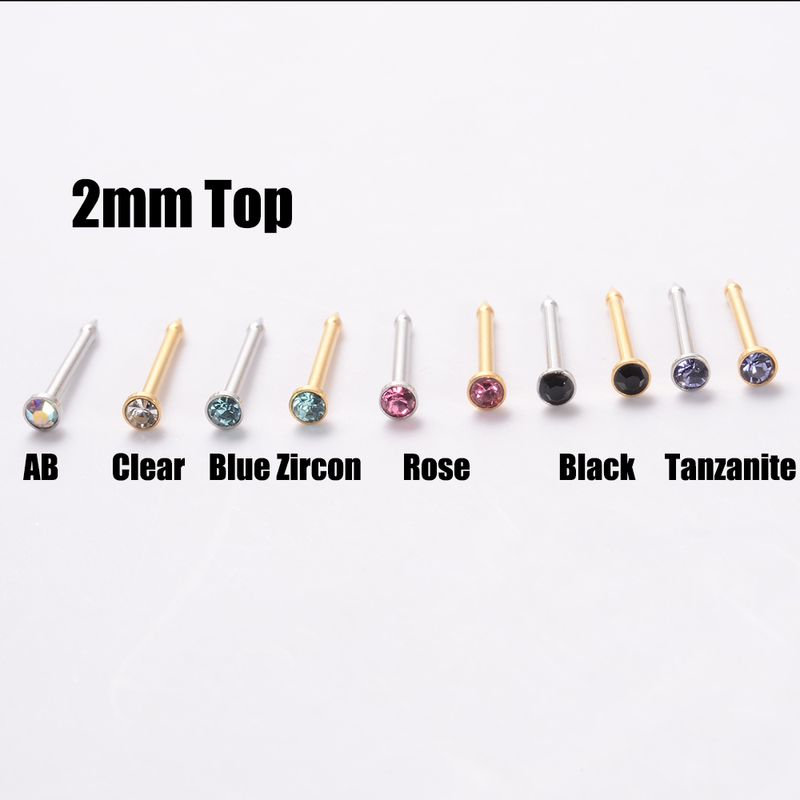 Disposable Safe Sterile Piercing Unit For Nose Studs Piercing Gun Tool Machine Kit Stud CZ Earrings Body Jewelry Easy Used 0.8mm_voghion.com