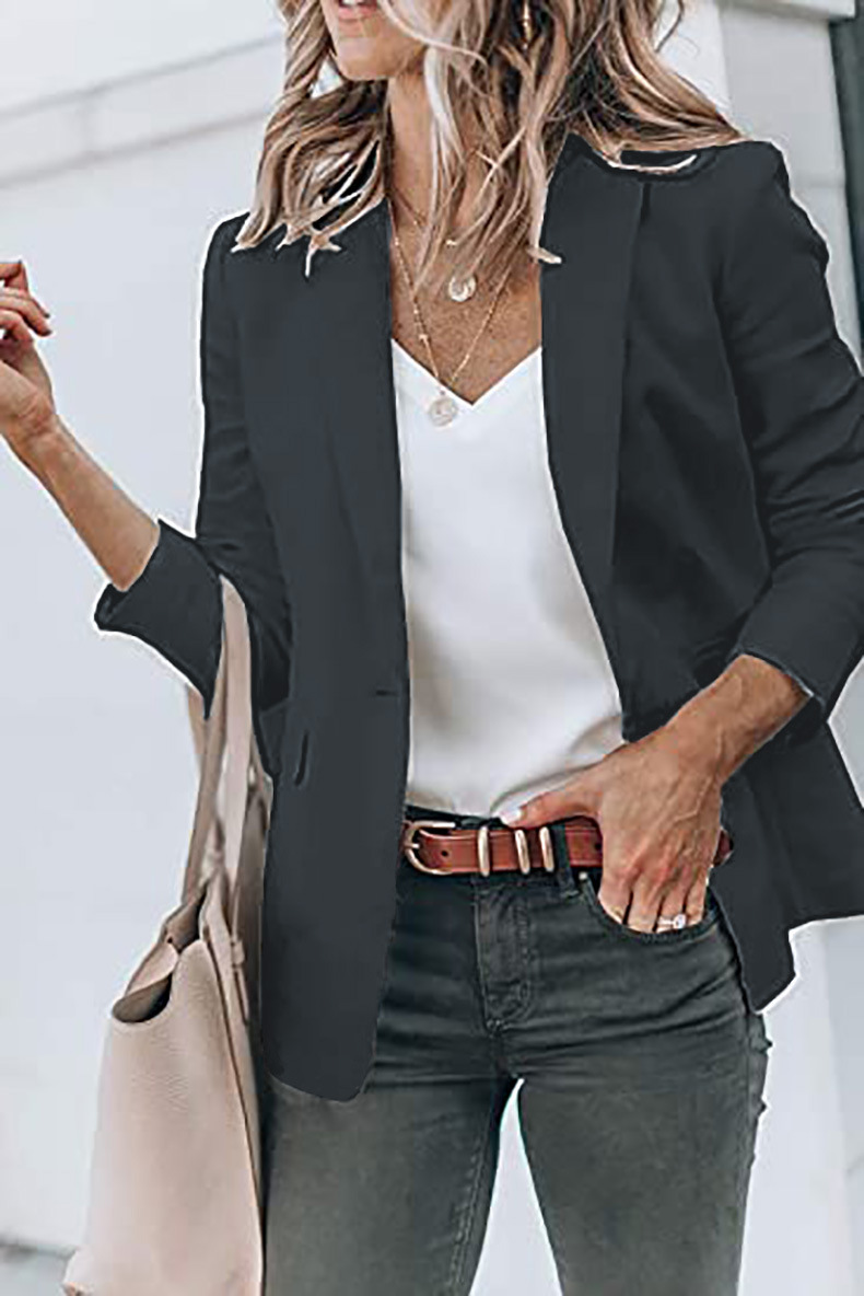 Giacca autunno nuovo temperamento da donna a maniche lunghe con colletto monopetto_voghion.com