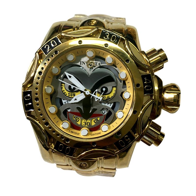 INVACTA Clown Herren-Quarzuhr mit Edelstahlarmband, wasserdicht_voghion.com