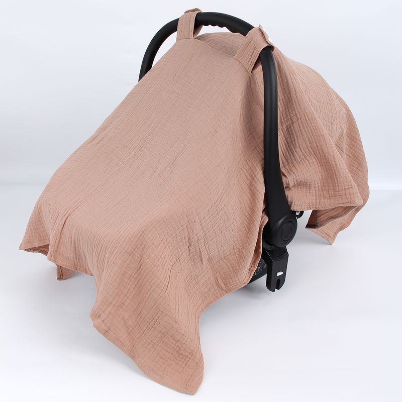 Asiento de seguridad para bebé, funda de algodón transpirable para cesta de bebé, funda de gasa para cochecito, funda ligera y transpirable para parasol, funda de asiento de seguridad_voghion.com