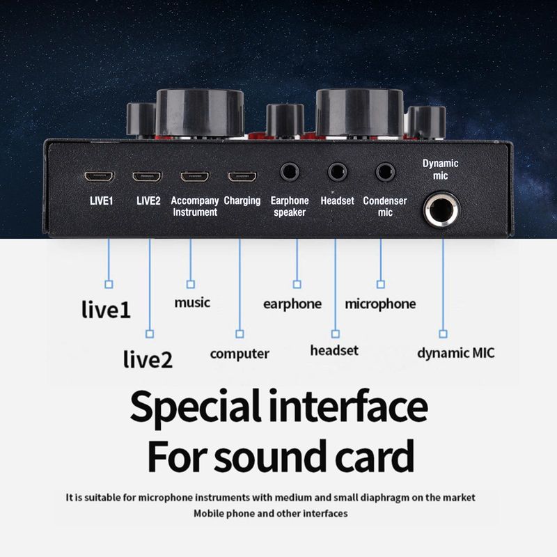 BM800 Ses Kartı, Cep Telefonu, Bilgisayar, Karaoke, Canlı Yayıncı, Ulusal Takım, Kayıt, Bağırma Mikrofonu ve Kuaishou Tam Takımı_voghion.com