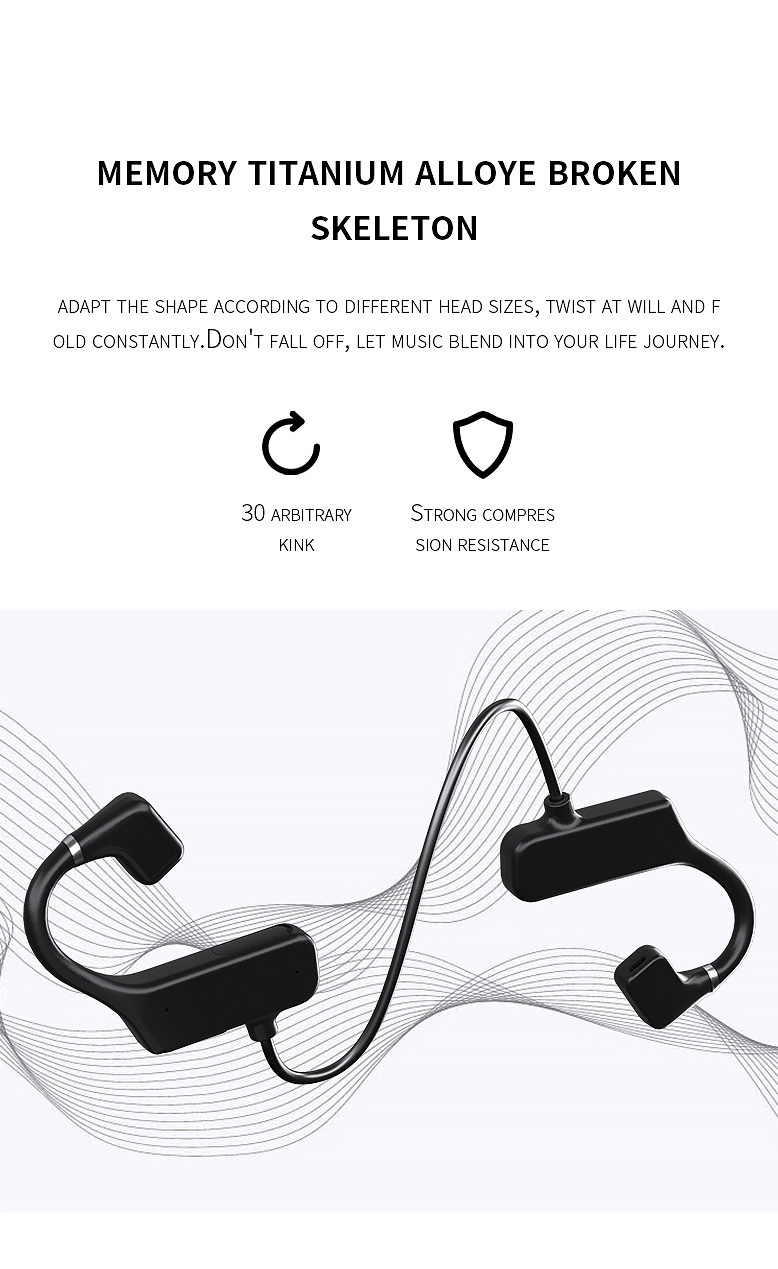 G1 Private Model Wireless Bluetooth Headset Bone Conduction Sports Running Ear-mounted Bone Conduction Bluetooth Headset_voghion.com