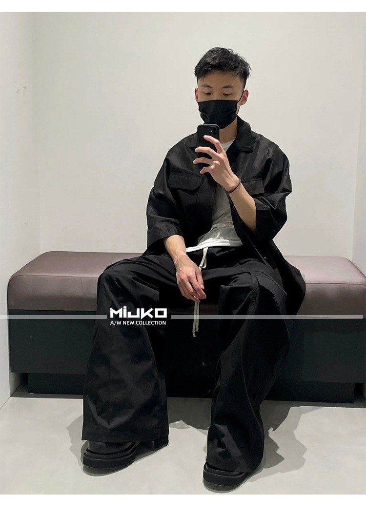 GethBela-Overall mit weitem Bein für Herren und Damen im urbanen RO-Stil, funktionelle Herren- und Damen-Freizeithose, trendig_voghion.com