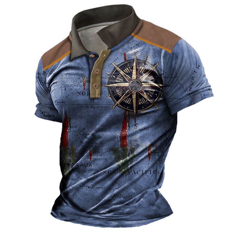 Maglietta da golf Polo culturale casual stampata in 3D_voghion.com