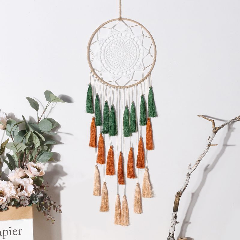 Supply of Bohemian tassel dream catcher large circle lace home decoration pendant souvenir gift_voghion.com