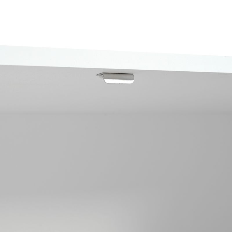 Aparador Weiß 160x80cm Mit 4 Türen, Goldenen Griffen, Hochglanzbeinen_voghion.com